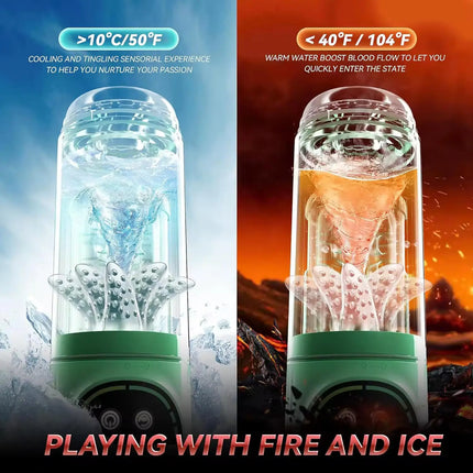 Sex Toys for Men Penis Pump AI Sync Male Pocket Masturbator with 7 Thrusting Rotating Vibrating, Penis Enlarger Masturbation Cup