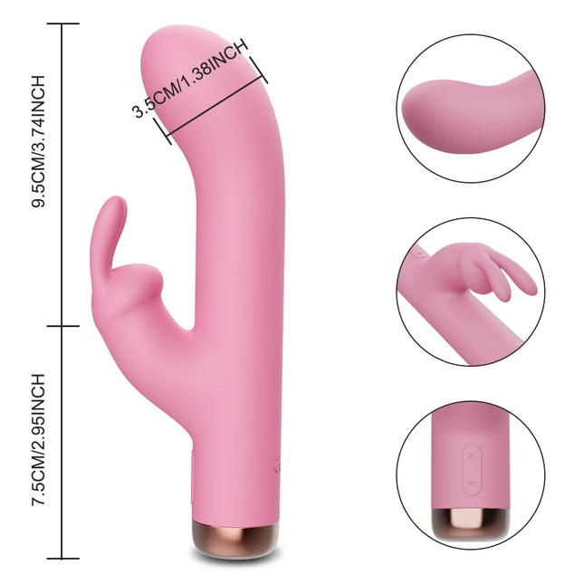 Powerful Clitoris Vagina Vibrator Ctimulator Vibration 2 in 1 Rabbit Dildo Vibrator Masturbation Tools for Women Sexy Adult Toys