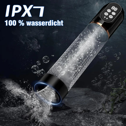 IPX7 Waterproof Electric Penis Pump For Enlargement Man Vacuum Pump Enlargement Extend Pump 4 Suction Levels 1 Silicone Sleeves