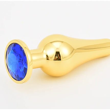 Golden Stainless Steel Anal Plug Crystal Metal Butt Plug Stimulator Anal Sex Toys for Couples Prostate Massager Dildo 3 Size