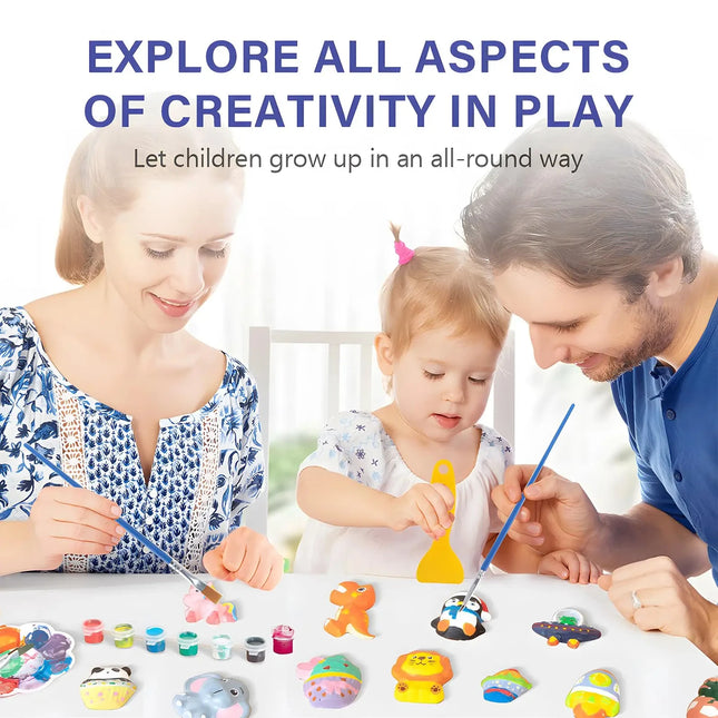 Space DIY Gypsum Kit for Kids Creative Hand Painted Dolls Toddler Coloring Toys Educational Art Craft Brain Development