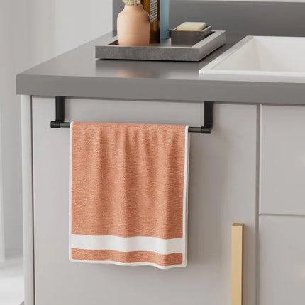 Over Cabinet Towel Bar Holder Kitchen Bathroom Storage Rack No Installation Required Door Hanging Towel Rack Storage Organizer