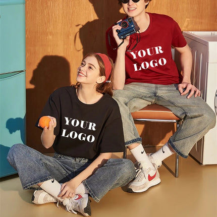 100% Cotton Custom T-Shirt Quality Fashion Women & Men Top Tee Workwear Design Brand Logo Print Clothes Souvenir Team Clothing