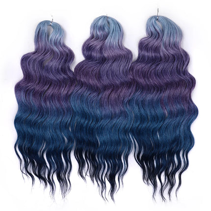 Noble Braiding Hair 300g 24 Inch ANNA Curl Hair Water Wave Twist Crochet Hair Synthetic Rainbow Color Braiding Hair Extensions
