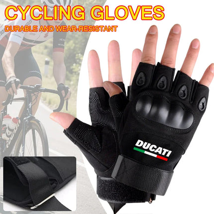 Men's Tactical Fingerless Gloves Anti-Slip Protective Riding Gloves For Ducati Scrambler Multistrada 950 1100 1260 Sport Monster
