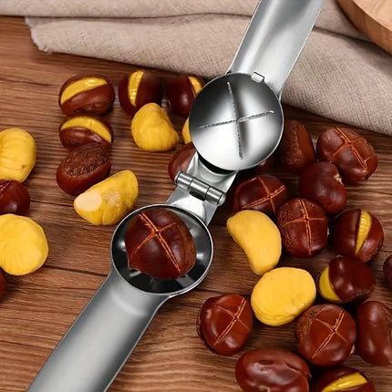 2 In1 Chestnut Opener Machine Chestnut Clip Walnut Pliers Sheath Cutter Nut Cracker Sheller Kitchen Tool Walnut Clip Accessories