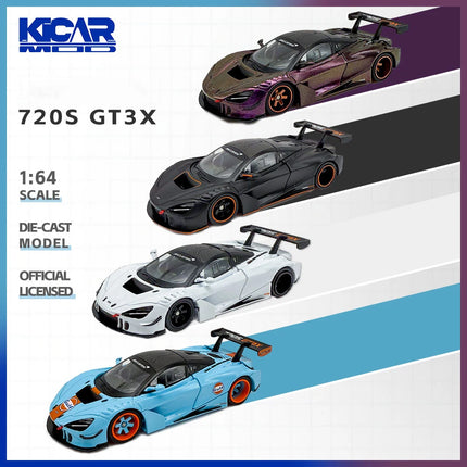 FG Model 1/64 720S GT3X Racing Car Model Car Vintage Cars Diecast Vehicle Collection Model With Display Case Gifts for Adults