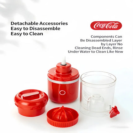 CoCa Cola Portable USB Personal Mini Juicer Cup Multifunctional Electric Travel Juicer Cup Detachable Kitchen Blender