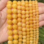 Yellow Amber Jade / 10mm 36 to 37pcs