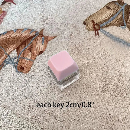 Press Keyboard Keychain Decompression Toy Macaron Axle tester Mechanical Keyboard Fidget Key Finger Toys For Adults Antistress
