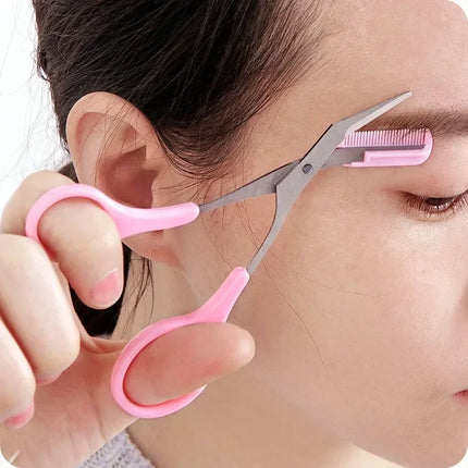 1/3PCS Eyebrow Trimmer Makeup Tools Stainless Steel Eyebrow Scissors with Comb Hair Removal  Eyebrows Shaping Makeup Tools