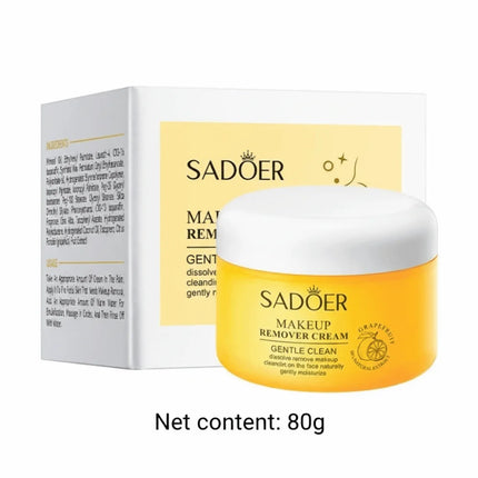 Quickly Dissolve SADOER Grapefruit Makeup Remover Stubborn Makeup Deep Cleaning Deep Cleaning Makeup Remover Without Residue