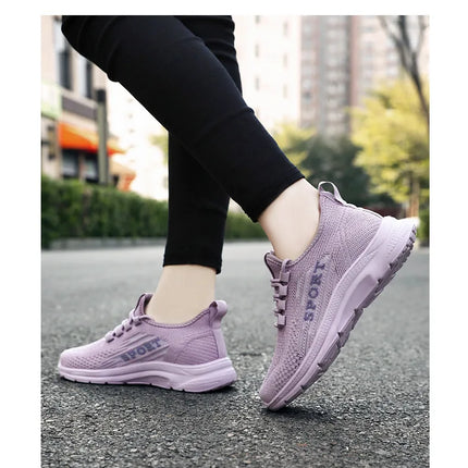 Sneakers 2025 New Fashion Wedge Platform Plus Size Casual Sports Shoes Women Lace-up Mesh Breathable Women's Vulcanized Shoes