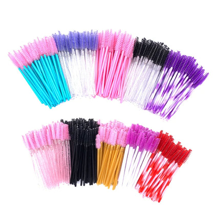 50/10 PCS/Pack Disposable Eyelash Swab Mini Individual Lash Applicators Mascara Brush Eyelashes Extension For Maquillaje Makeup