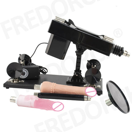 FREDORCH Sex Machine for Woman Adjustable Masturbating Pumping with 3XLR Accessories Sex Gun Love Machine for Men Adult Toys