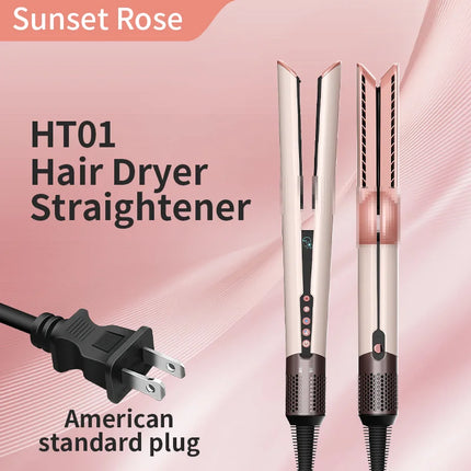 Hair Straightening Comb Hair Dryer HT01 Huaqiangbei Flat Iron Straightener Negative Ion No Hair Damage Dry Wet Use
