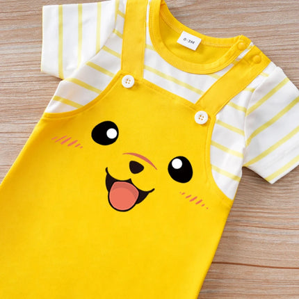 Newborn Baby Clothes Animal-YellowDogPrint Fashion Infant Jumpsuit Toddler Short Sleeve One-piece Pajamas Bodysuit Summer Romper