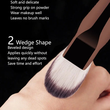 1pc #22 Smooth Edge All Over Foundation Makeup Brush Wedge Liquid Foundation Make Up Brush Face Base Metal Handle with box