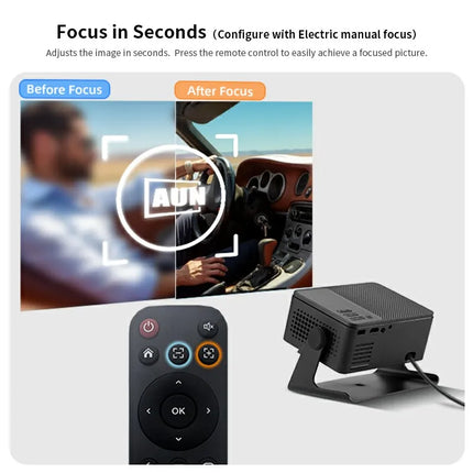 AUN A32 Pro Android 13 Projector Portable Cinema Home Theater MINI Kids Game LED Projectors 3D WIFI for Phone 4K Video 1080P