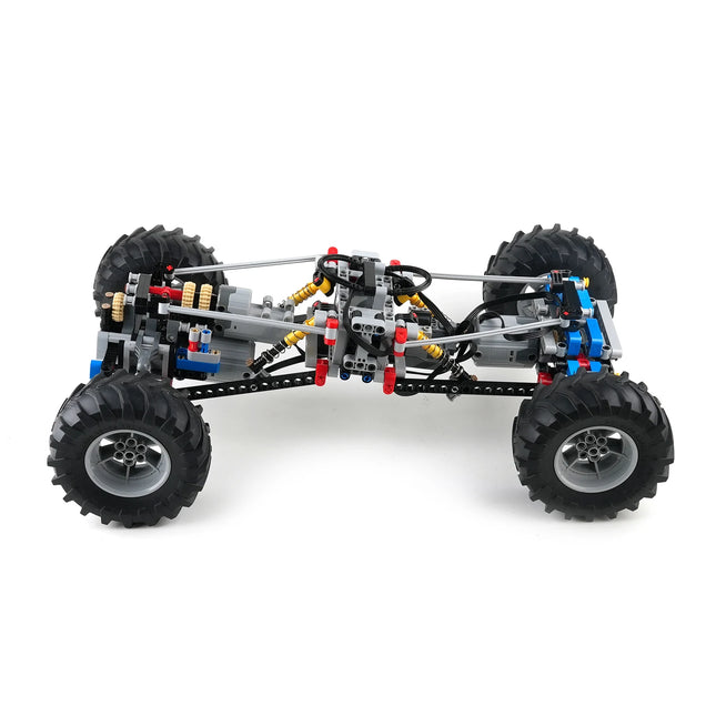4WD RC Car Chassis Climbing Vehicle Model Building Blocks Compatible Motor Power Function With Suspension Shocks Assembly Bricks