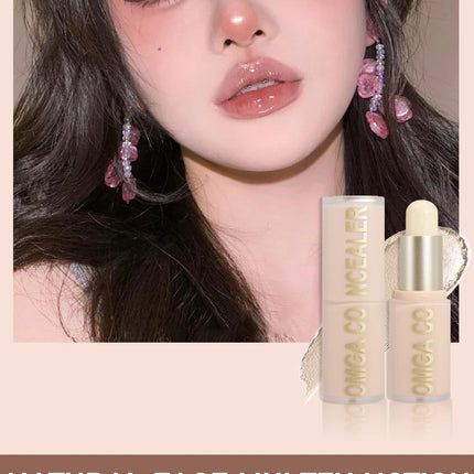 Waterproof powder blusher stick, transparent concealer multifunctional makeup stick, create a natural look
