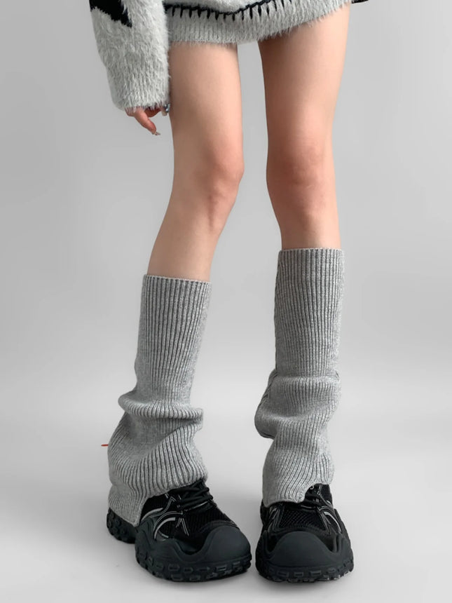 ay Knitted Leggings Sos Women's Autumn Winter College Sle adient JK Small Leggings Slimming Effect Night Study Room