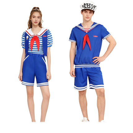 Boy Girl Robin Steve Harrington Cosplay Costume Shirt Pants Hat Vest Set Halloween Carnival Party Cosplay Costume