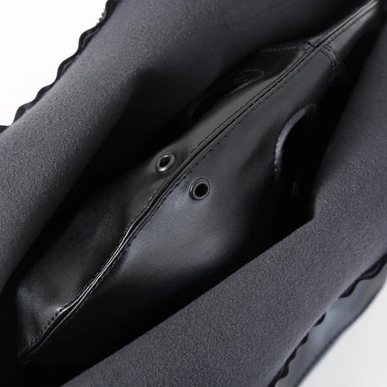 Adjustable Size Fetish Double Leather Mask with Zipper for Adult Mysterious Role Play Terror Masquerade Party Mask Hood Costume