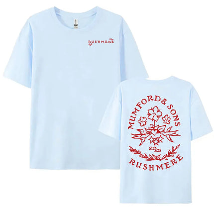 RUSHMERE Album 2025 Graphic T-shirt Folk Rock Band Mumford & Sons Printing Tshirts Cotton Men Women Summer T Shirts Hip Hop Tees