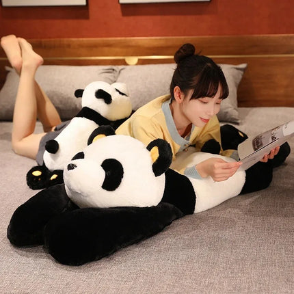 60cm Giant Panda Plush Toys Soft Sleep Pillow Cartoon Animal Bear Stuffed Baby Doll Classic Kids Birthday Christmas Gifts