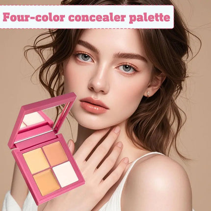 Four Color Concealer Waterproof Covers Acne Scars And Dark Circles Nasolabial Fold Lightweight Facial Brightening Foundation