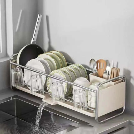 Dish Drying Rack Bowl Drainer Over Sink Drainer Draining Rack Organizer Kitchen Sink Basket Tableware Narrow Cup Holder Shelf