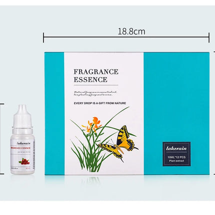 12PCS DIY Fragrance Flavor Vegan Natural Flavoring Oil Scents Essence Oil Drops Liquid Pigment Dyeing For Lip Gloss Diy Use