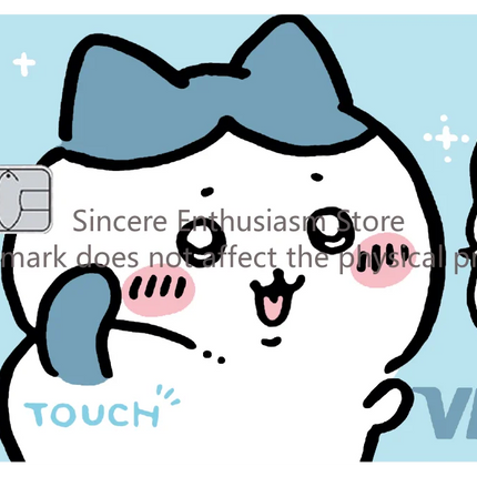 Cartoon Kawaii Chiikawas Credit Card Skin Stickers Cute Matte Sticker for VISA JCB Mastercard and Other IC Card Decorative