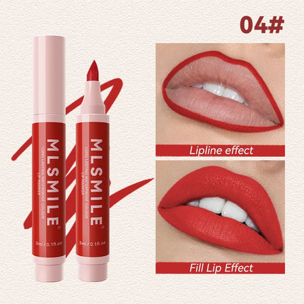 Nude Brown Matte Lipstick Marker Pen Solid Lip Gloss Waterproof Long Lasting Lipstick Pencil Lip Liner Pen Lips Makeup Cosmetics