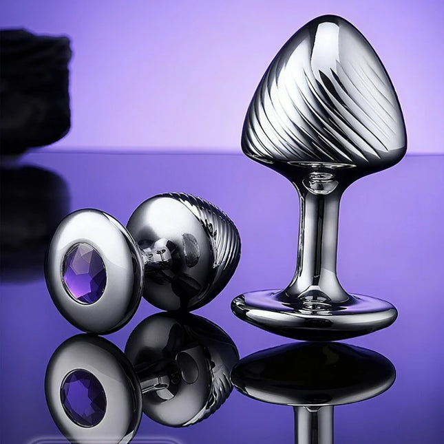1PCS Mushroom Shaped Metal Anal Plug Anal Massager Dilator Prostate Anal Stimulation Adult Couples Masturbation Toys