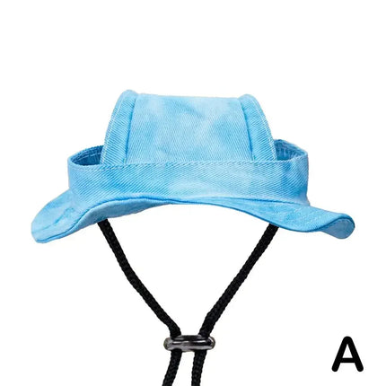 Pet Dog Cat Cap Summer Sunhat Cotton Fisherman Hat Breathable Adjustable Puppy and Cat Hat for Outdoor Travel Accessories