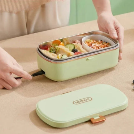 900ML Electric Lunch Box Portable Food Warmer with Heat Preservation Self-Heating Steaming Cooking Pot for Office Worker