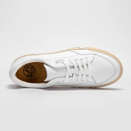 Men's Sneakers Casual Pu Leather Breathable Walking Flat Shoes for Men 2025New Male Tennis Sneaker Soft White  Shoes