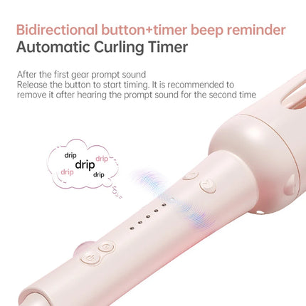 Auto Curling Iron Professional 3 Speed Rotary Hair Curler Ceramic Heated Styling Wand with Negative Ion Hair Care Styling Tools