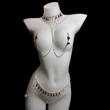 Tassel Bell Nipple Clamp Collar Set BDSM Training 5 Styles Available Sexy Women's Accessories Erotic Body Chains Adult Sex Toys