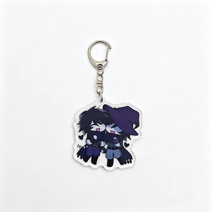 Game Forsaken Azuretime Two Time Azure Cosplay Keychain Kawaii Acrylic Keyring Key Chain Bag Accessory Decoration Ornament Prop
