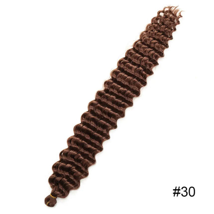 3PCS Soft Deep Twist Crochet Hair Afro Curls Ombre Braiding Hair Extension Synthetic African Water Wave Braided Hair For Braids