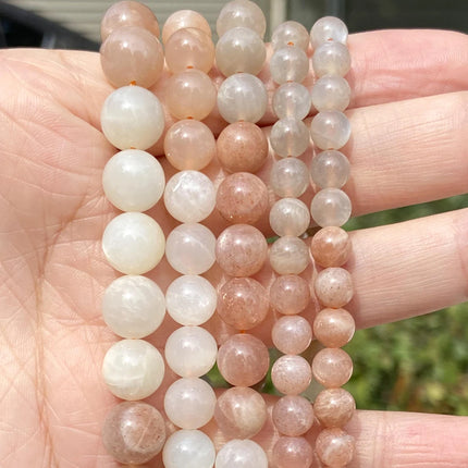 Natural Stone Beads Round Morganites Tourmalines Aquamarines Jades Quartzs Crystals Spacer For Jewelry Making DIY Bracelet