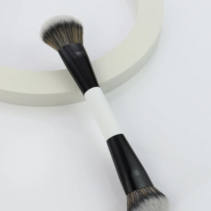 Double Head Makeup Brushes 2 In 1 Flat Angled Foundation Concealer Contour for Blending Loose Powder Liquid Cream Cosmetic Tools
