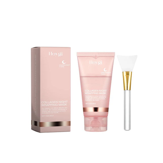 Korean Collagen Overnight Wrapping Peel Off Facial Mask, Collagen Night Wrapping Mask Deeply Hydrates Night Care Mask Cream 75ml