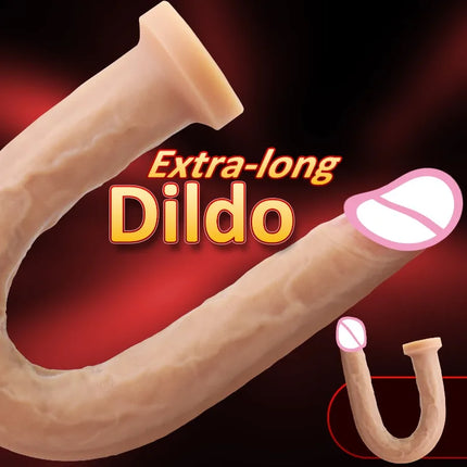 Realistic Long Dildo Penis Anal Vaginal Stimulator Liquid Silicone Dildos Sex Toys for Women Lesbian Couples Men Gay Adult Anal