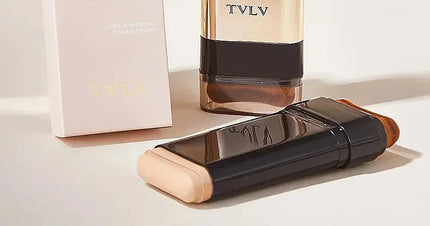 TVLV Long Lasting Matte Foundation Stick-Full Coverage Waterproof Brighten Makeup Base for Compact Concealer Stick with Brush