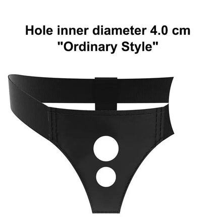 【AD】Men Strap On Dildo Panties Wearable Hollow PU Leather Penis Lengthen Sleeve Strapon Harness Belt For Man Sex Toys For Woman