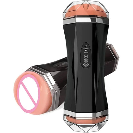 3Dtextured Pocket Cat Automatic Male Airplane Cupvibration Suction Mode Electric Stimulation Realistic Experience Adult Male Toy